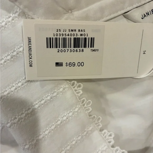 NWT- Janie and Jack Textured Stripe Tiered Dress (SIZE 14) - Picture 8 of 8